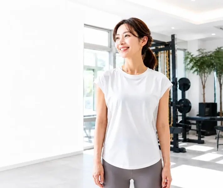 TRESOジムでトレーニングする女性