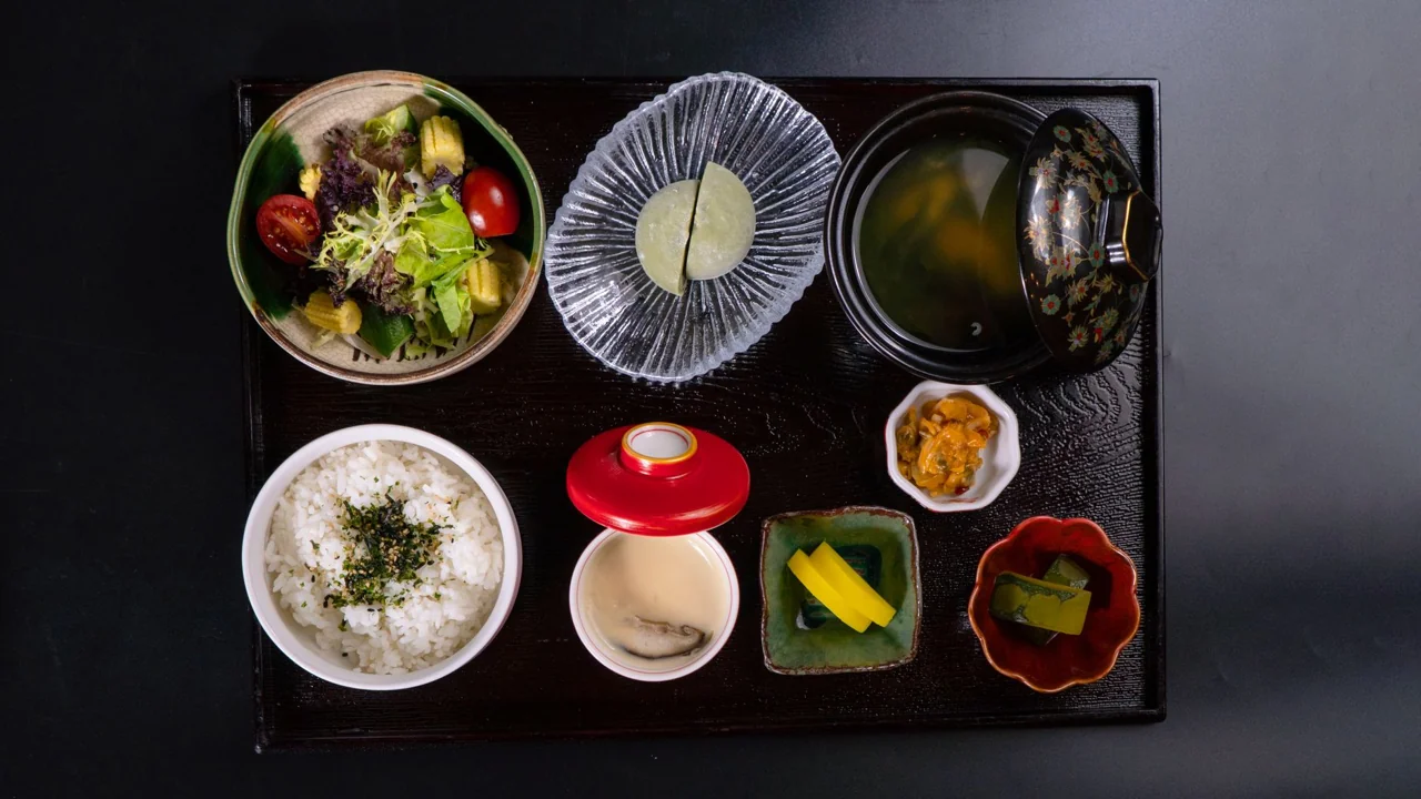 緑茶と健康的な食事